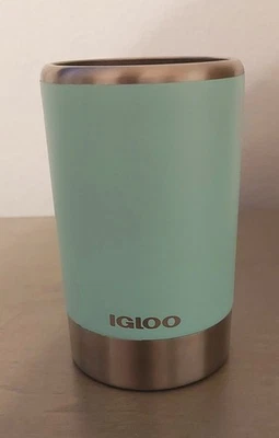 Igloo Coolmate 12 oz espuma do mar verde aço inoxidável lata/garrafa refrigerador com gaxeta - Imagem 1 de 3