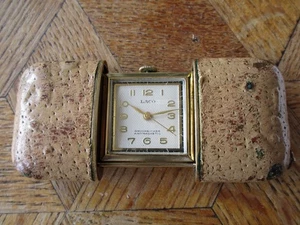 Vintage Used Gold Pl. LACO Purse Watch Ermeto Style Cal. Durowe 422. For parts. - Bild 1 von 19