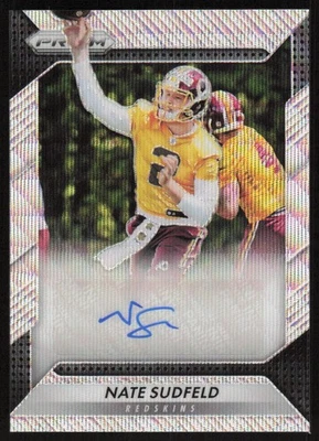 2016 Panini Prizm Rookie Auto Blue Wave Nate Sudfeld #/149 Washington Redskins - Image 1 of 2