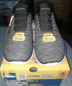 SKECHERS Summits - Hands Free Slipper Damenschuhe, schwarz/weiß. Gr - 10,5 W - Bild 1 von 8