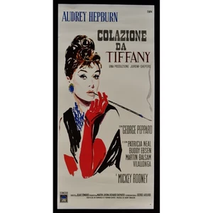 locandina COLAZIONE DA TIFFANY audrey hepburn blake edwards george peppard B179 - Imagen 1 de 3