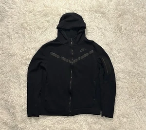 Nike Tech Youth Fleece Hoodie Full Zip Black - Size XL - Picture 1 of 3