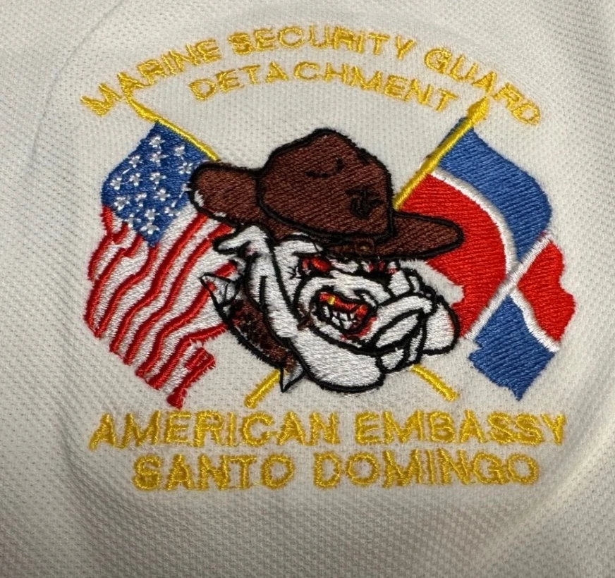 New PKG Marine Security Guard (MSG) Detachment SANTO DOMINGO AmEmb Polo WHT 2XL - Image 1 of 4
