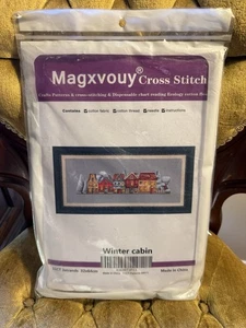 Kit Punto de Cruz Magxvouy - Cabaña de Invierno - Navidad - Completo - Imagen 1 de 3