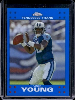 2007 Topps Chrome Vince Young Blue Refractor #TC119 Titans - Image 1 of 2