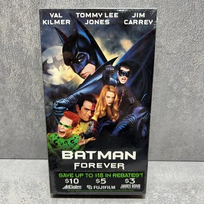 NEW Batman Forever VHS Tape 1995 Sealed WB Watermarks DC Comics Tim Burton Film - Image 1 of 4
