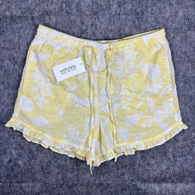 Pantalones Cortos Haven Well Within Para Mujer Pequeños Algodón Paisley Floral Amarillo Nuevos con Etiquetas Foto 1 de 4