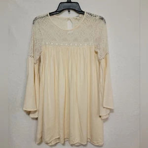 Women's Umgee Lace Tunic Blouse, Cream, Size Small, EUC - Bild 1 von 9