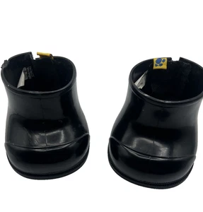 Build-A-Bear Workshop BABW schwarze Gummi Regen Stiefel Schuhe - Bild 1 von 5