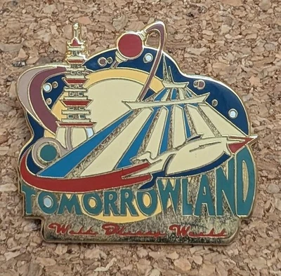 Prendedor Disney Tomorrowland Retro Logo Pin Walt Disney World 1999 Foto 1 de 3