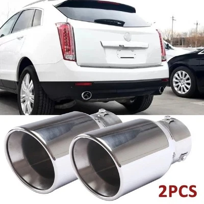 2X Car Exhaust Pipe Tip Rear Tail Throat Muffler For Cadillac SRX Foto 1 de 4