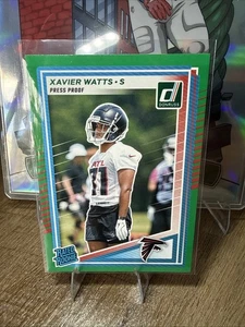2025 Panini Donruss Rated Rookie Xavier Watts #399 Falcons - Picture 1 of 2