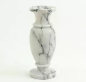 Vaso Portafiori in Marmo Bianco White Marble Italian Flowers Vase Home H 30cm - Photo 1 sur 2