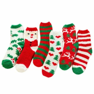 6 Paar Weihnachtssocken Thermo Socken Damen Herren Warme Wintersocken Dick - Bild 1 von 7