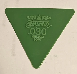 Santana Artist Used  Tour Green Guitar Pick #108 - Picture 1 of 2