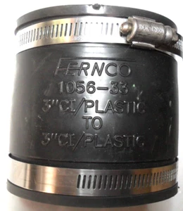 Fernco 1056-33 3"Ci/Plastic to 3"CI/Plastic - Picture 1 of 2