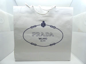 Prada Milano weiß Papier leer Shopping Geschenk Beuteltasche Größe 16,5" x 16" x 6" - Bild 1 von 11