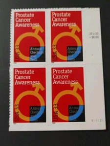 US Stamps Plate Block Scott #3315 33c Prostate Cancer MNH F/VF. Free Shipping! - Picture 1 of 2
