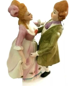 Himark Bisque Porcelain Victorian Dancing Figurine Couple Collectible Statue - Picture 1 of 9