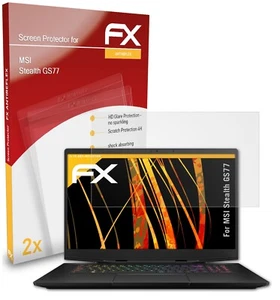 atFoliX 2x Screen Protector voor MSI Stealth GS77 mat&schokbestendig - Afbeelding 1 van 9