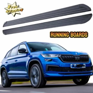 2PCS Side Step Running Boards Fits for Skoda Kodiaq 2017-2023 Nerf Bar Pedals - Picture 1 of 8