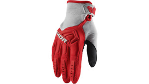 NEW THOR Youth Spectrum Gloves - Red/Gray -YOUTH SIZES- MOTORCYCLE/OFFROAD/ATV