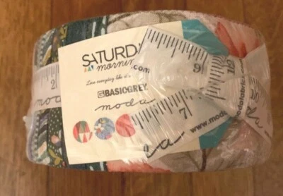 Moda SATURDAY MORNING Basic Grey Quilt Fabric JELLY ROLL - Image 1 of 4