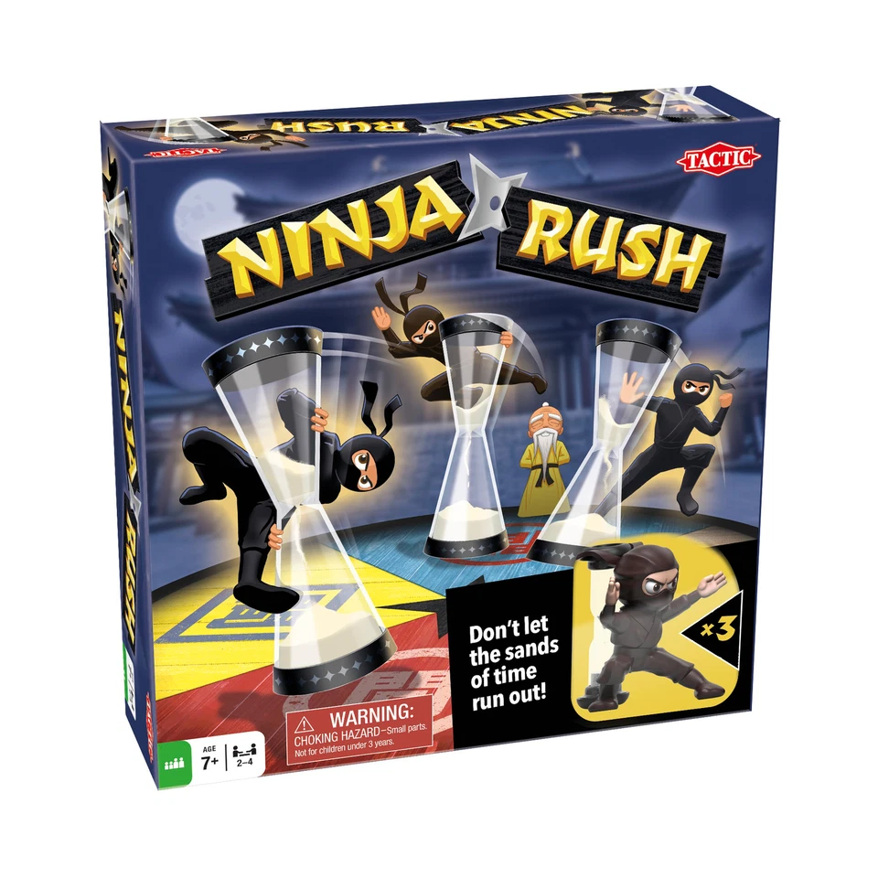 🟢 Tactic Ninja Rush Factory Board Game Complete