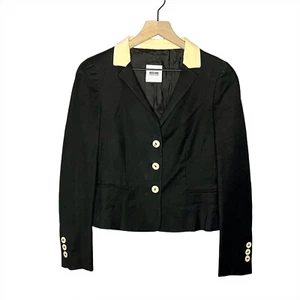 Moschino Cheap and Chic Button Blazer Black Jacket Women's Size 8 - Picture 1 of 9