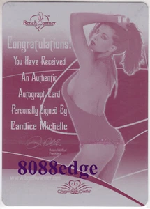 Placa de impresión trasera roja Benchwarmer 2008: Candice Michelle #1/1 Playboy/WWE - Imagen 1 de 8