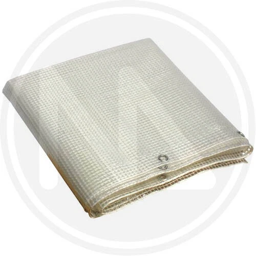 TELONE OCCHIELLATO RETINATO IN PVC  	4,0x3,0 mt. Bianco trasparente - Immagine 1 di 1