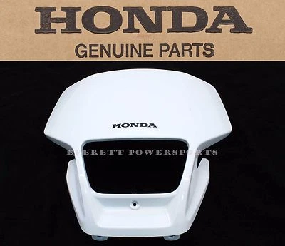 Headlight Cover White Shroud Visor Plate 04-07 CRF 250 X 05-07 CRF 450 X L196 - Image 1 of 4