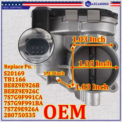 Throttle Body For Ford Fiesta Escape Transit Connect 2013 2014 2015 2016 1.6L - Image 1 of 4