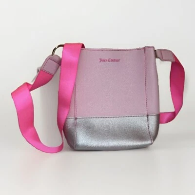 Juicy Couture Mujer CROSSBODY Rosa Neón Correa Ligero Monedero/Bolso|Barbiecore Foto 1 de 4