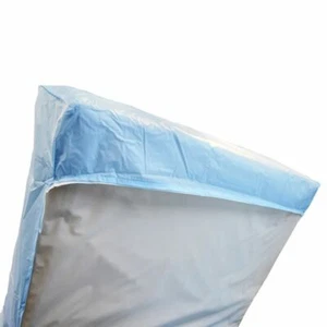 Boxed Ends PVC Mattress Cover Double Bed 190x 137x 15cm Light Blue, One pc - Picture 1 of 1