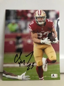 CHRISTIAN McCAFFREY SIGNED AUTOGRAPHED 8"X10" PHOTO SAN FRANCISCO 49ers with COA - Picture 1 of 2