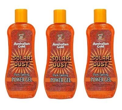 Australian Gold Solar Dust Tanning Gel – 3-Pack (8 oz)  Golden Shimmer, Oil-Free - Image 1 of 4