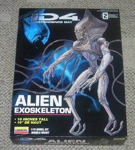 LINDBERG  ID4  INDEPENDENCE DAY  ALIEN  EXOSKELETON MODEL KIT  1996  COMPLETE  - Afbeelding 1 van 4