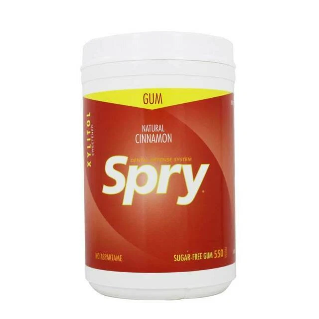 Spry Dental Defense System Sugar Free Gum - Pack of 550 - Cinnamon