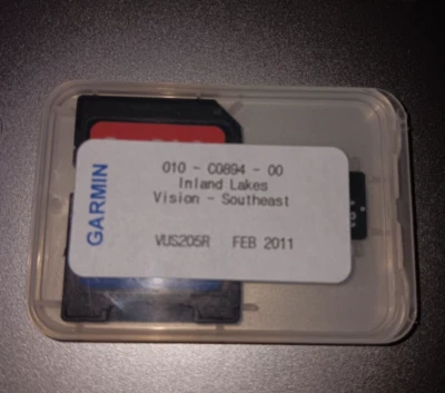 Garmin Inland Lakes Vision Southeast micro card maps VUS205R - Image 1 of 2