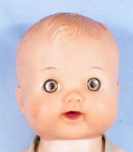 Vinyl Boy Doll Wears Overalls 1950s Adorable As Is Condition Vintage - Picture 1 of 8