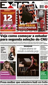 EXTRA = LADY GAGA IN RIO DE JANEIRO Brazil Newspaper May 03 2025 w/ MEGA POSTER - Picture 1 of 1