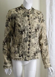 Da-Nang Sz S Art-to-Wear Asian Emroidered Y2K Funky Art-to-Wear Jacket Blazer - Picture 1 of 7