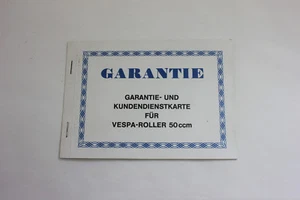 Garantie + Kundendienstkarte Vespa Roller 50 ccm NEU original Piaggio Vintage - Bild 1 von 3