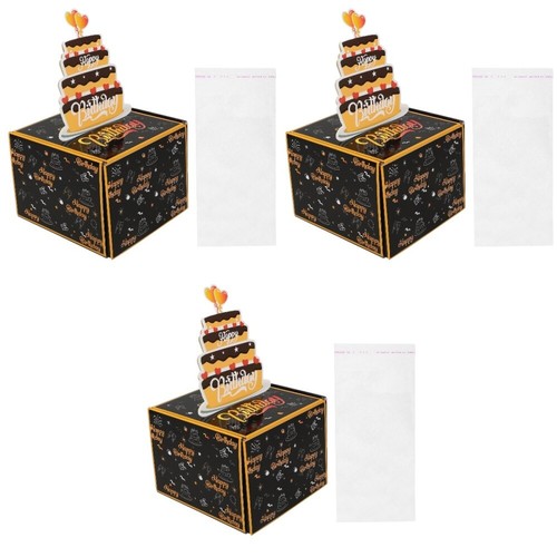 3 Sets Cake Money Pull Money Cake Box Birthday Cake Money Pulling Box