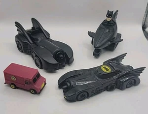 DC Comics Toy Car Lot 4pc Batman Batmobile 1989 Joker Vintage ZA - Picture 1 of 11