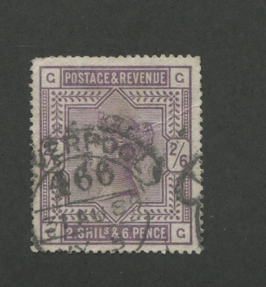 1883 Great Britain Stamp #96 2sh6p Used Very Fine Liverpool Postal Cancel - Image 1 of 1