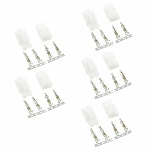 5x Pairs Male Female Large Tamiya Style Plug Connector RC Battery or Charger -UK - Picture 1 of 2