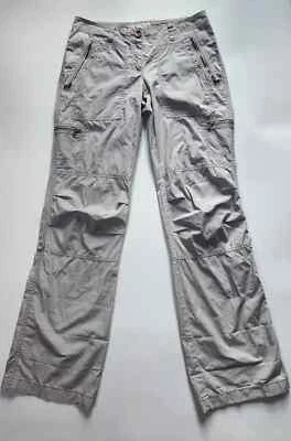 Double Knee Cargo Pants Women 6 32x31 Gray Bootcut Flare Canvas Michael Kors EUC - Image 1 of 4