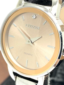 Citizen Damenuhr EZ6370-56X Quarz rosa Zifferblatt 26mm silber Armreif Stahl - Bild 1 von 12